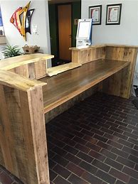 Image result for Rustic Wood and Metal Desk Industrial
