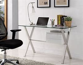 Image result for White Glass Desk