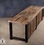 Image result for Wood Metal PC Desk