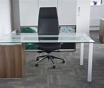 Image result for Used Glass Aluminium Desk
