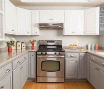 Image result for Pictures of White Kitchen with Black Stainless Steel Appliances