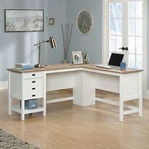 Image result for White with Wood Top Desk Cherry