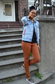 Image result for Cargo Jeans with Denim Jacket Outfit