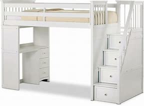 Image result for Loft Bed with Desk and Stairs