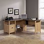 Image result for Small Oak Corner Computer Desk