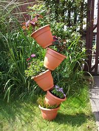 Image result for Stacked Flower Pot Ideas