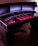Image result for Desk with PC