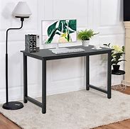 Image result for Brown and Metal Computer Desk