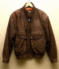 Image result for Brown Leather Bomber Jacket