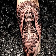 Image result for Santa Muerte Skull Tattoo