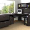 Image result for Dark Wood Corner Office Desk