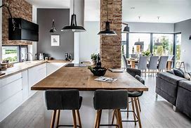 Image result for L-shaped Kitchen Open to Dining Room
