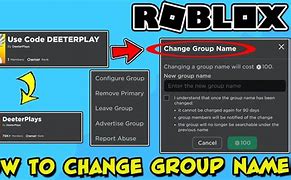 Image result for How to Change Ur Groups Name On Roblox
