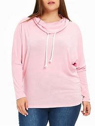 Image result for Plus Size Cowl Neck Hoodies