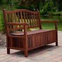 Image result for Patio Storage Benches for Outdoors