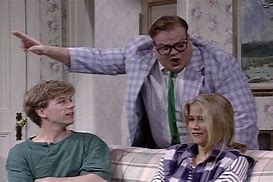 Image result for Chris Farley Yelling at Bill Barr