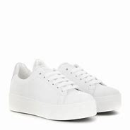 Image result for White Platform Leather Sneakers Women
