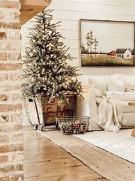 Image result for Farmhouse Christmas Tree Decorations
