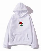 Image result for White Hoodie with Red Roses