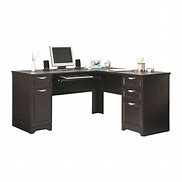 Image result for Realspace Magellan 59"W L-Shaped Desk, Espresso