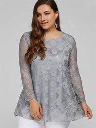 Image result for Women Plus Size Lace Tunic