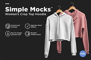 Image result for Cropped Hoodie Mockup