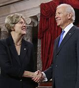 Image result for Picture of Biden and Warren Together