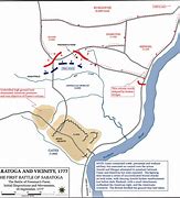 Image result for Simple Map of Saratoga Battle On US Map