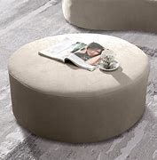 Image result for Modern 7-Seat Sofa Round Sectional Khaki Velvet Upholstered With Ottoman & Pillows