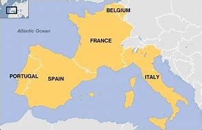 Image result for Spain and Italy Map