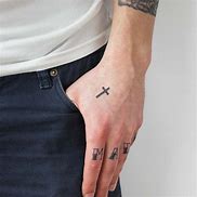 Image result for Small Black Cross Tattoo