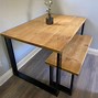 Image result for Rustic Wood Dining Table with Bench