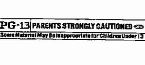 Image result for PG-13 Parents Strongly Cautioned Logo