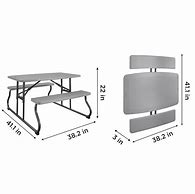 Image result for Cosco 72-In Brown Resin Rectangle Folding Picnic Table | 0087902GRY1