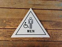 Image result for Triangle Men Restroom Sign