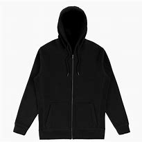 Image result for Black Zipper Hoodie Cotton