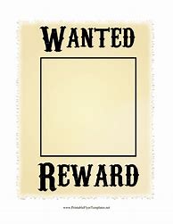 Image result for Wanted Poster Template KS1