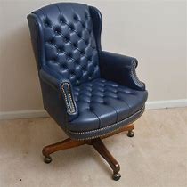 Image result for Blue Leather Desk Chair
