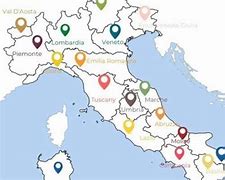 Image result for Map of Italy with Regions and Capitals
