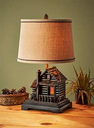 Image result for Classic Log Cabin Lamp