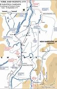 Image result for Map Battle of Saratoga in 1777