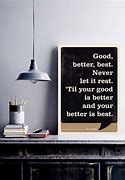 Image result for Good Better Best Quote