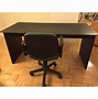 Image result for Black Office Desk with Wood Top