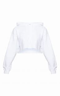 Image result for White Crop Hoodie Sleeve View