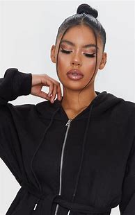 Image result for Black Hoodie with Oversized Hood Women