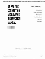 Image result for GE Microwave Instruction Manual