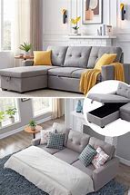 Image result for Small Sectional Sleeper Sofa
