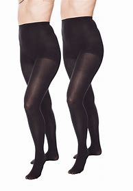 Image result for Plus Size Womens 2-Pack Opaque Tights By Comfort Choice In Navy (Size AB)