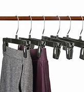Image result for Hangers with Clips Black Pant Hangers for Pants Bulk Shorts Hangers