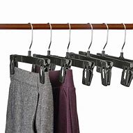Image result for Clip Pants Hangers Black